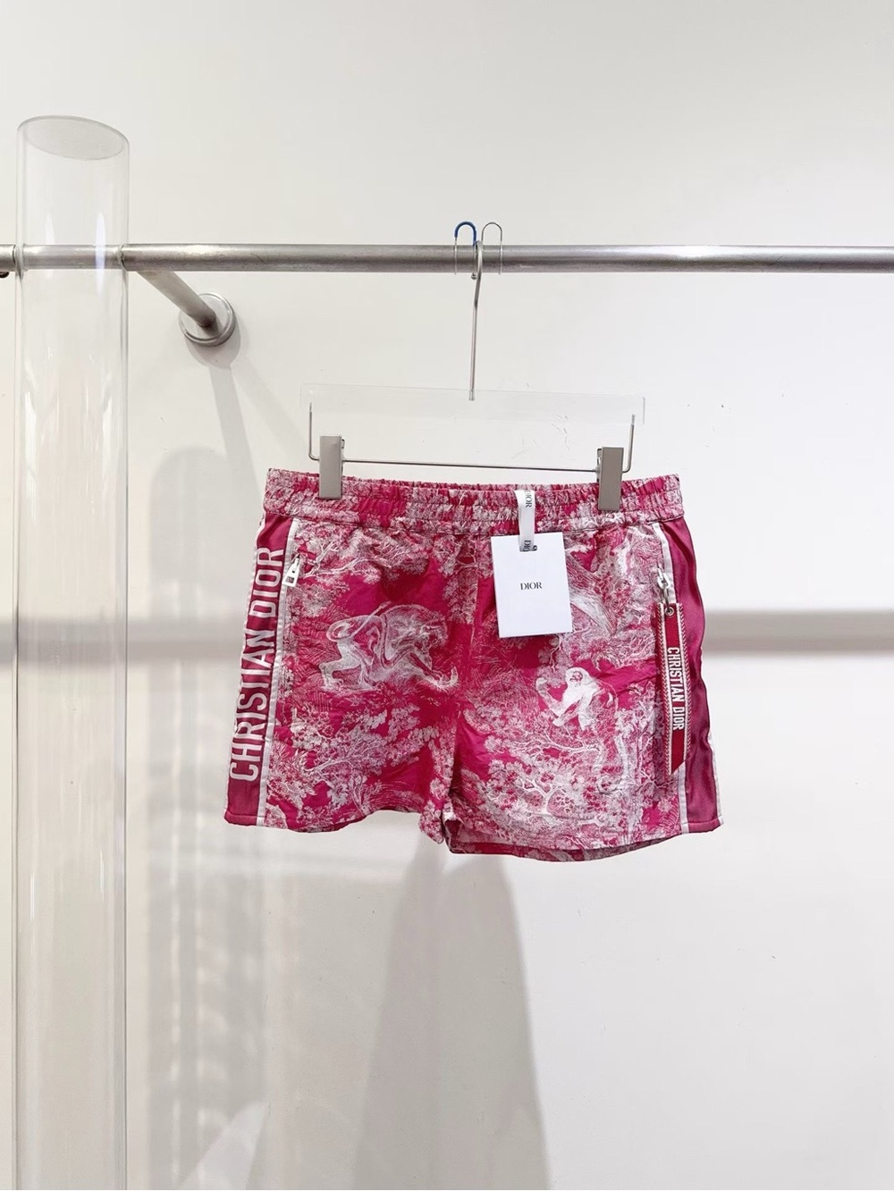 🚩steal Dior Toile-Print Athletic Shorts with Side Logo
